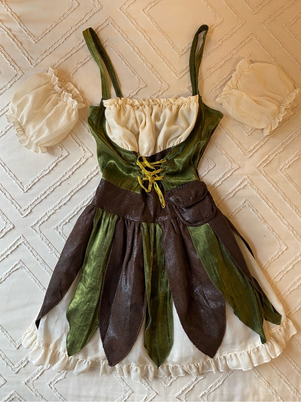 Fairy/Pirate Mini Dress with Milkmaid Sleeves & Petticoat Halloween Costume